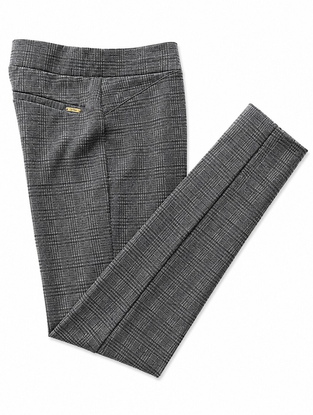 Calvin Klein NEW Women's Pants Skinny Stretch Charcoal Plaid NWOT Size 4